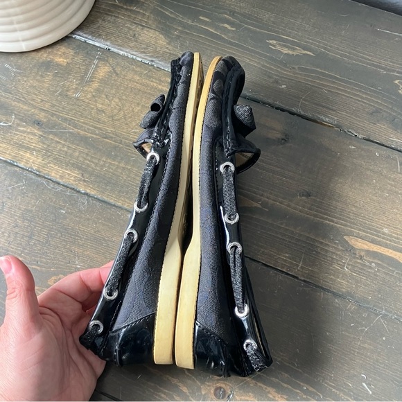 Coach Loafers Size 6 Women’s Logo Black Slip-on Casual - Picture 7 of 10